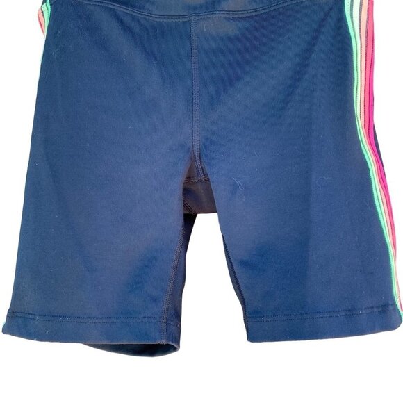 Pink Victoria’s Secret Ultimate Black Rainbow Striped Bike Women’s Shorts Size X - Picture 5 of 8
